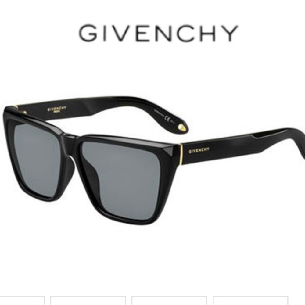 Givenchy Black square cat eye sunglasses